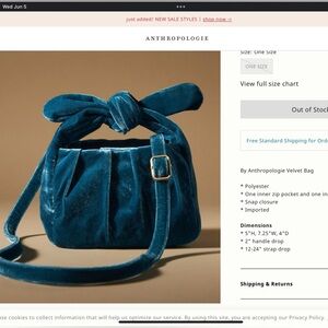 Velvet Teal Bag